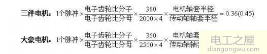 伺服电机电子齿轮比计算方法