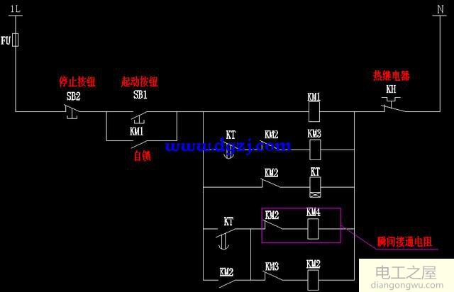闭式星三角启动电路图详解